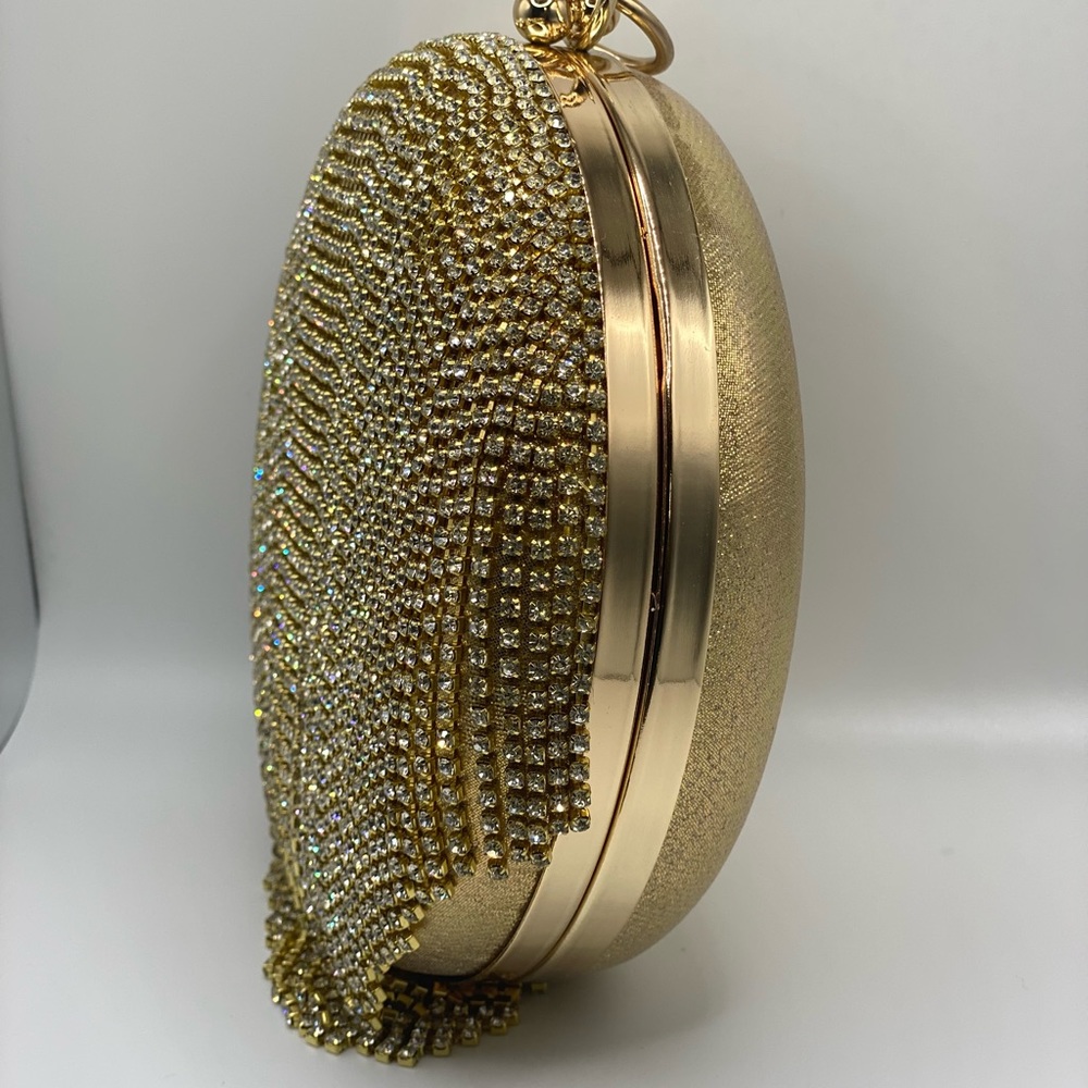 Gold Round Diamond Clutch